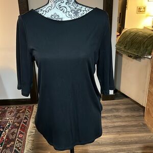 Old Navy Size L three quarter sleeve / shows back 
Length 25”
Chest 16”